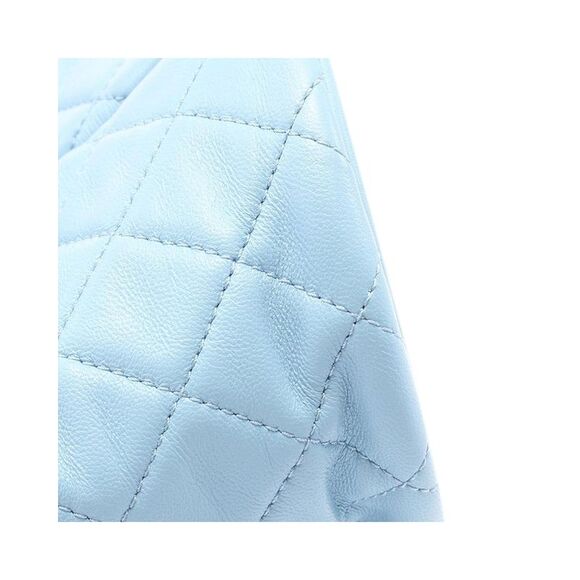 Pre Loved Chanel Quilted Lambskin Pearl Crush Bucket Bag Women Blue - Picture 7 of 7